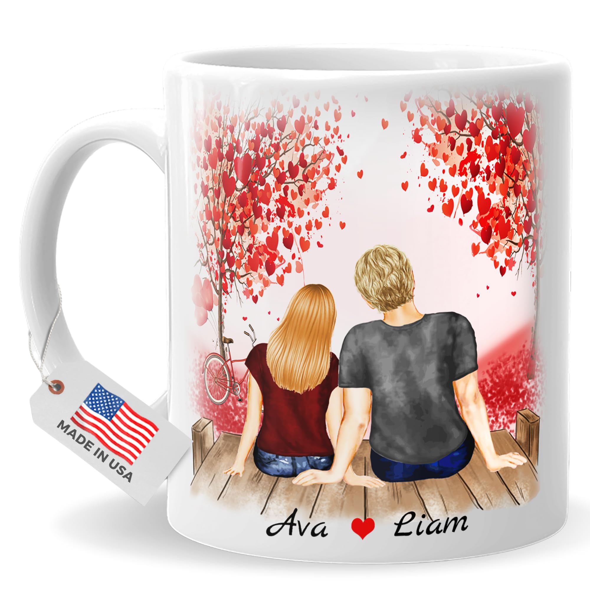 Amazon.com: 4GIFTSAKE - Customized Valentine's Day Couple Mug